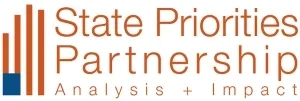 State Priorities Partnership Logo with Graphic of American Flag and "Analysis and Impact"